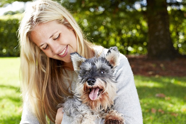 Woman with her dog